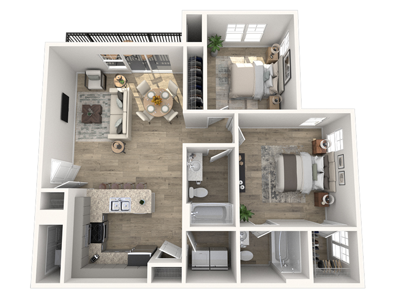 2X2-979 floorplan at Viewpointe Apartments