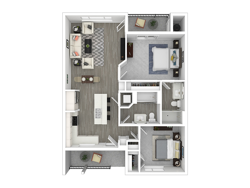 2A floorplan at Pine Ridge Crossings