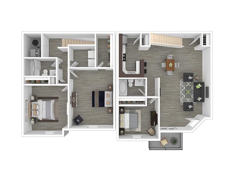 3x2 Townhome-1400-Renovation floorplan at Turnberry