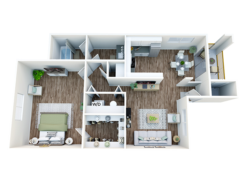 1X1 floorplan at Astero Mesa East